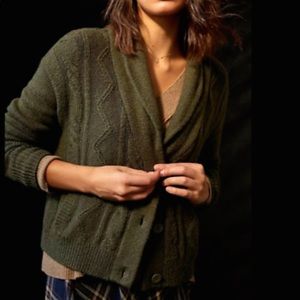 Pilcro Green Button Down Sweater